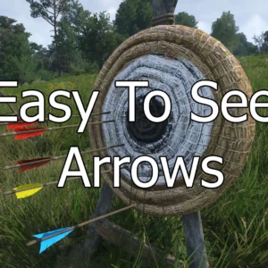 Easy To See Arrows And Bolts (Colored Feathers)