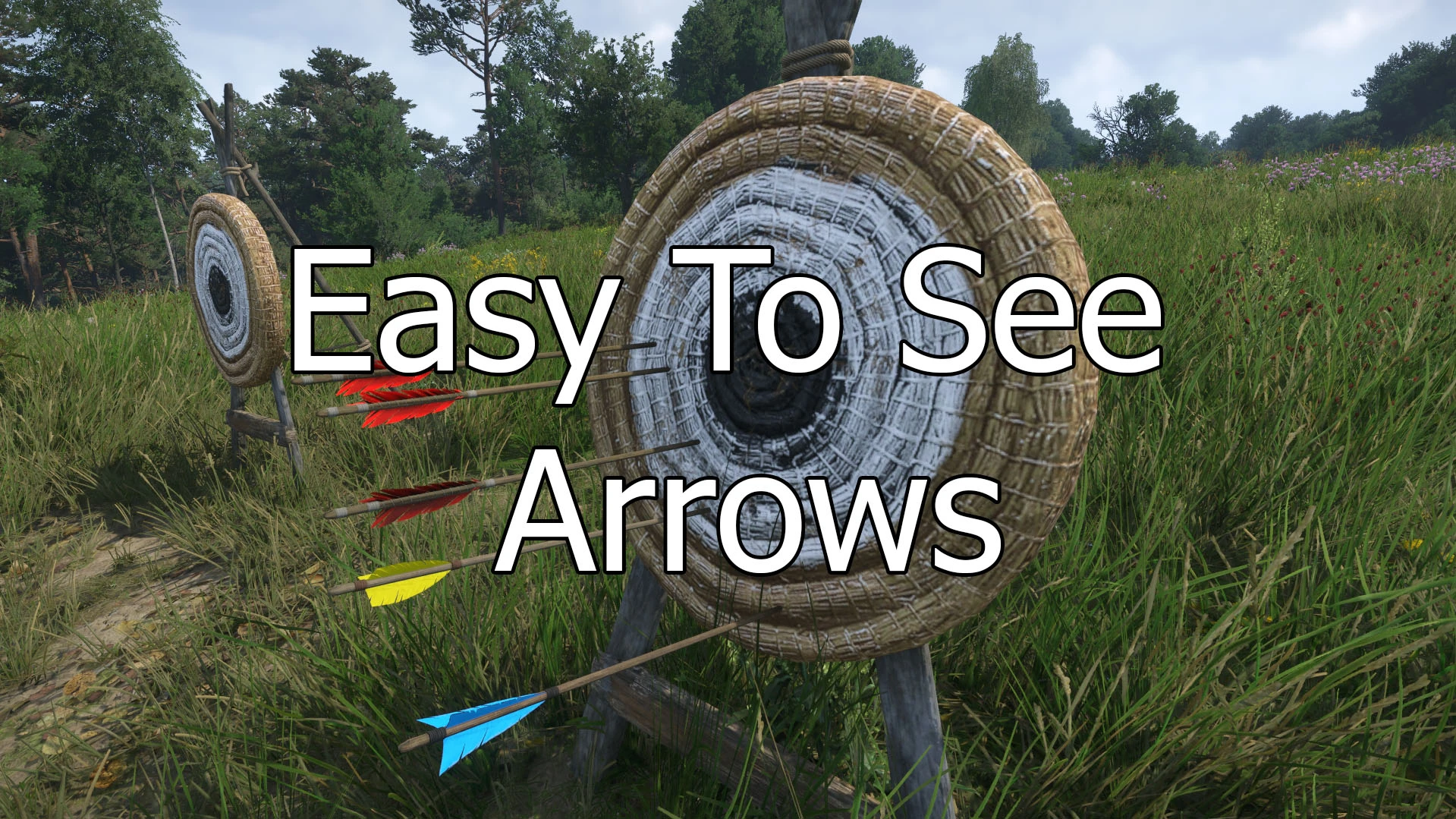 Easy To See Arrows And Bolts (Colored Feathers)