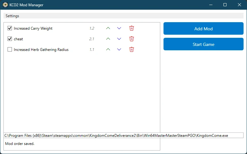 KCD2 Mod Manager