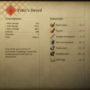Peter's Sword Recipe